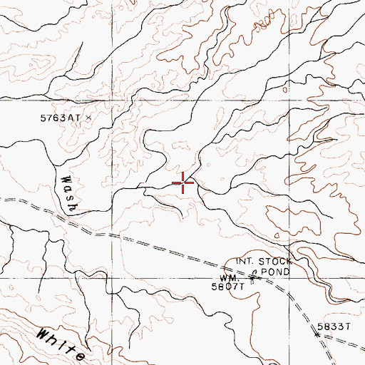 Topographic Map of Red Mesa Canyon, AZ
