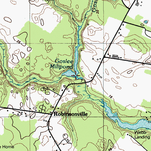 Topographic Map of Goslee Mill, DE