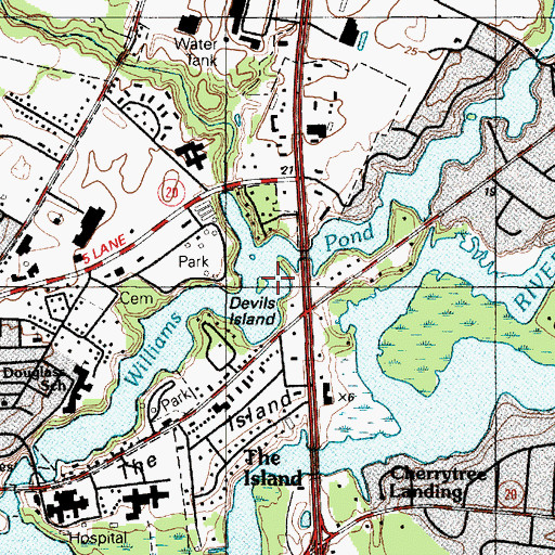 Topographic Map of Bell Memorial Chapel, DE