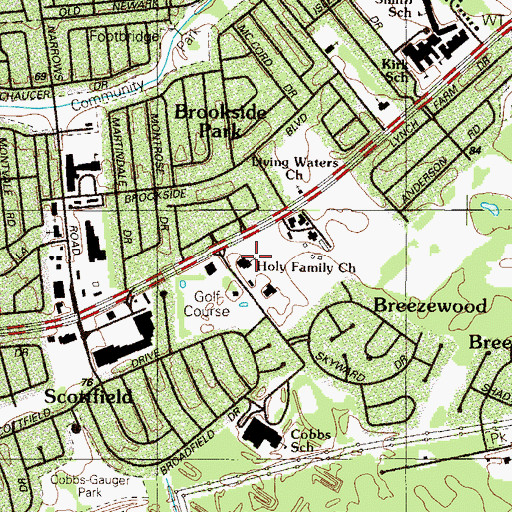 Topographic Map of Holy Family Church, DE