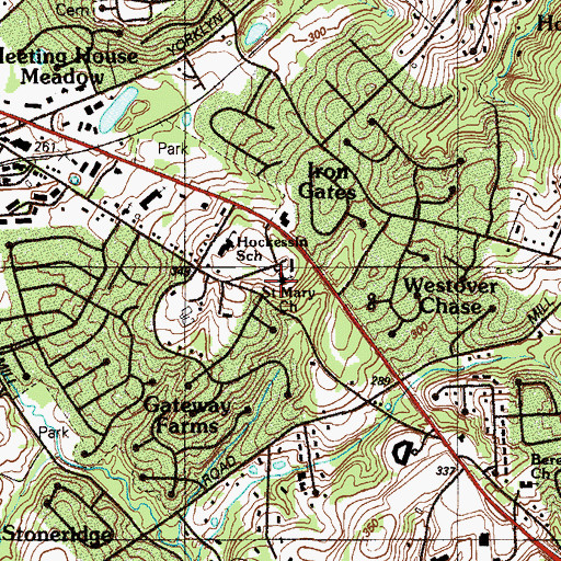 Topographic Map of Saint Mary of the Assumption Church, DE