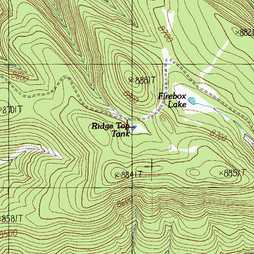 Topographic Map of Ridge Top Tank, AZ