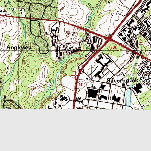 Topographic Map of New Castle County Detention Center, DE