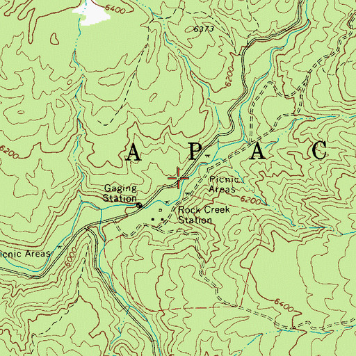 Topographic Map of Rock Creek Picnic Area, AZ