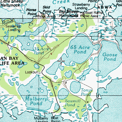 Topographic Map of The Narrows, DE