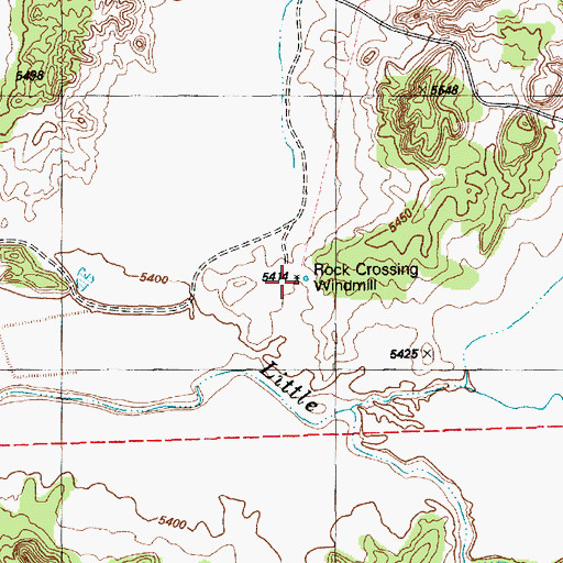 Topographic Map of Rock Crossing Windmill, AZ