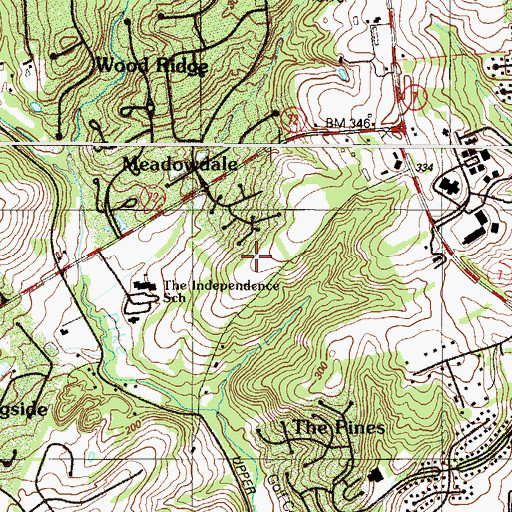 Topographic Map of The Pines of Pike Creek, DE