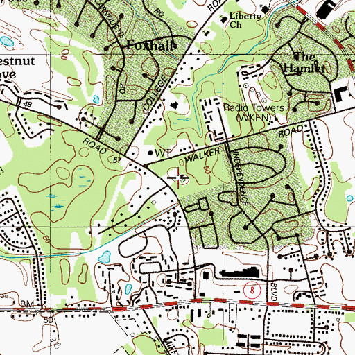 Topographic Map of Kent Swim Club, DE