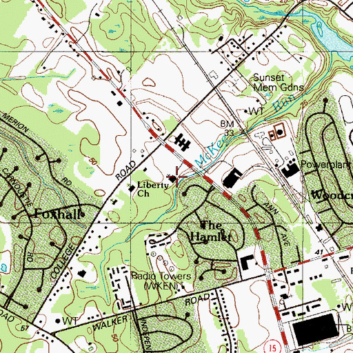 Topographic Map of Grace Presbyterian Church, DE
