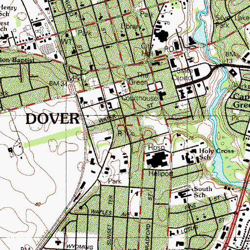 Topographic Map of Morris Community Corrections Center, DE
