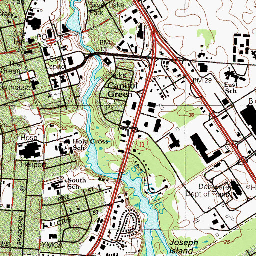 Topographic Map of Christian Life Church, DE