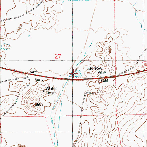 Topographic Map of Rogers Lake, AZ