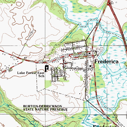 Topographic Map of Hubert American Methodist Episcopal Church, DE