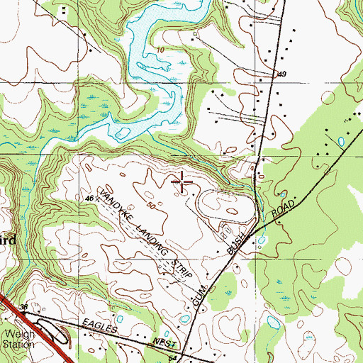 Topographic Map of Scotty's Place Airport, DE