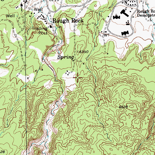 Topographic Map of Rough Rock Airstrip (historical), AZ