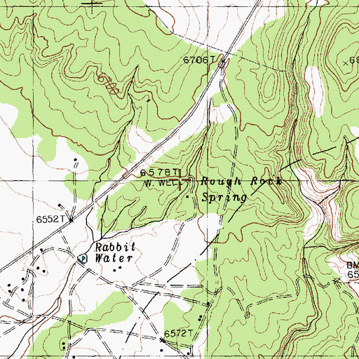 Topographic Map of Rough Rock Spring, AZ