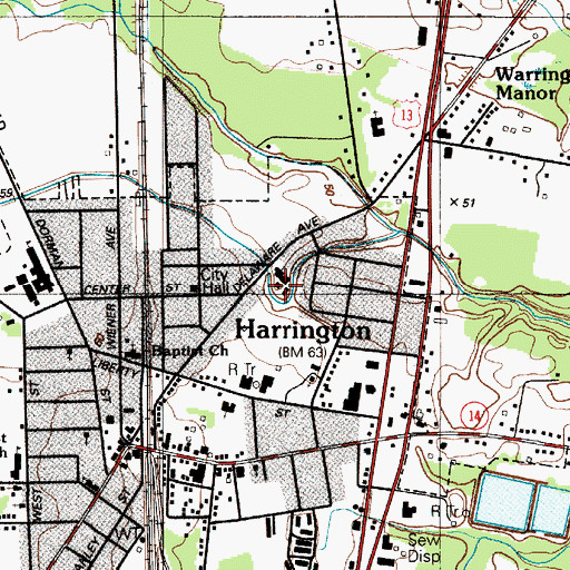 Topographic Map of Calvary Wesleyan Church, DE