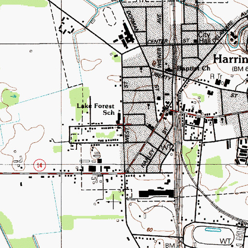 Topographic Map of Saint Paul American Methodist Episcopal Church, DE