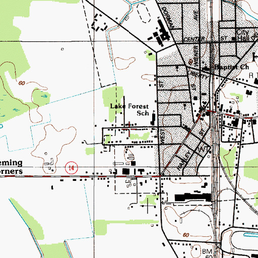 Topographic Map of Mount Moriah Church of the Living God, DE