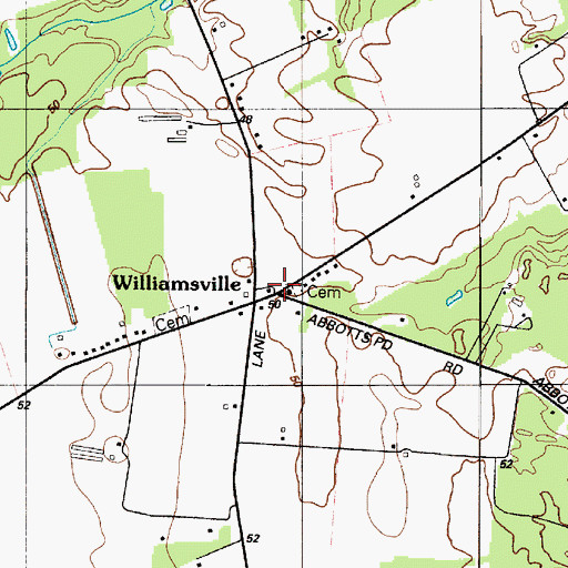 Topographic Map of Griffiths Chapel, DE