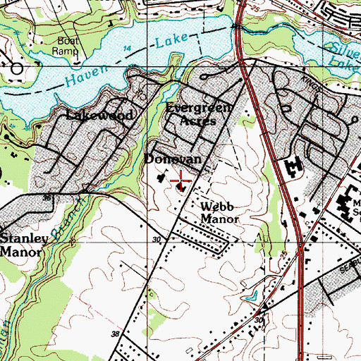 Topographic Map of First Baptist Christian School, DE
