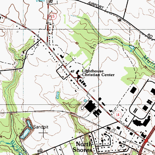 Topographic Map of Lighthouse Christian Center, DE