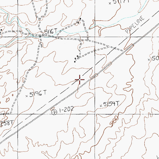 Topographic Map of Round Top Mesa Campground, AZ