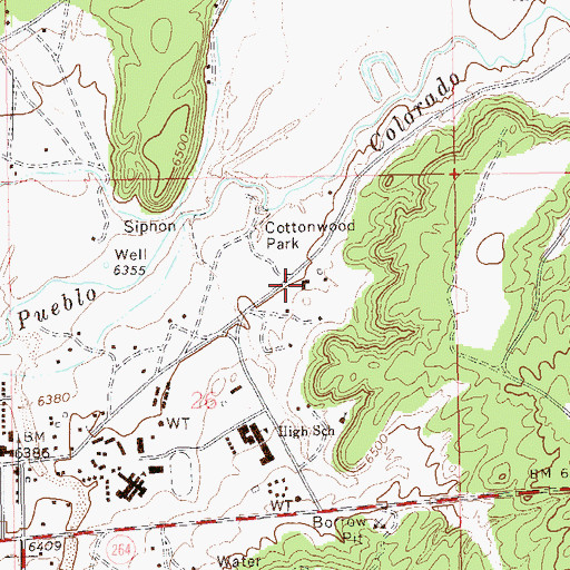 Topographic Map of Round Top Trading Post, AZ