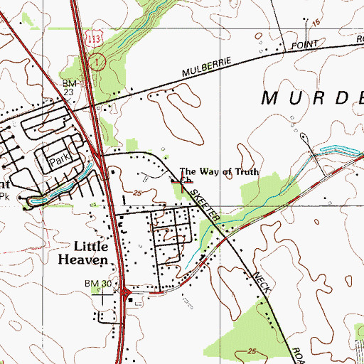 Topographic Map of The Way of Truth Church, DE