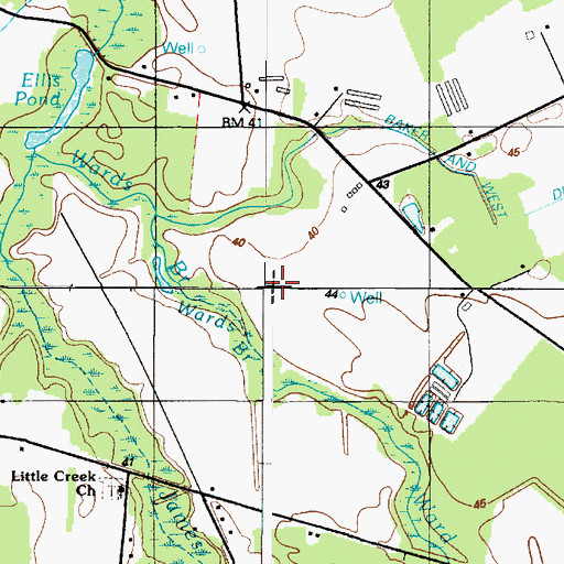 Topographic Map of Delmarva Peninsula, DE