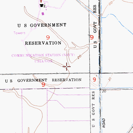 Topographic Map of Dickson Creek, CA