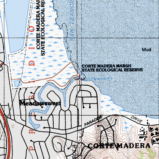 Topographic Map of San Clemente Creek, CA