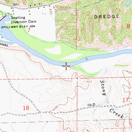 Topographic Map of Stoney Creek, CA
