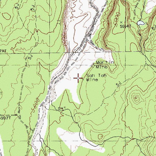 Topographic Map of Sah Tah Mine, AZ