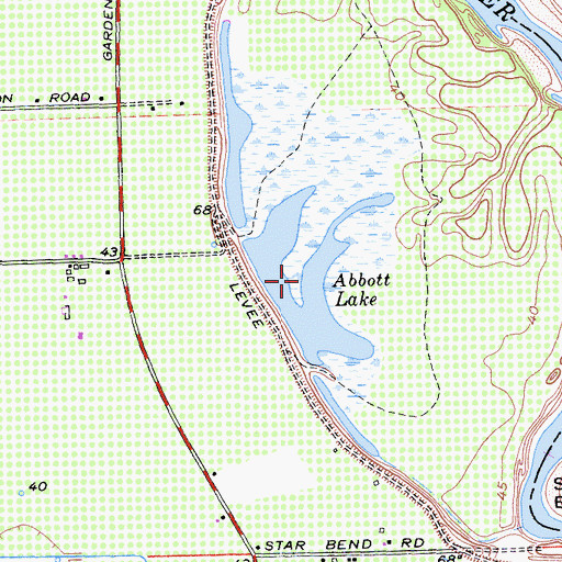 Topographic Map of Abbott Lake, CA