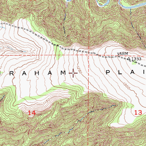 Topographic Map of Abraham Plains, CA
