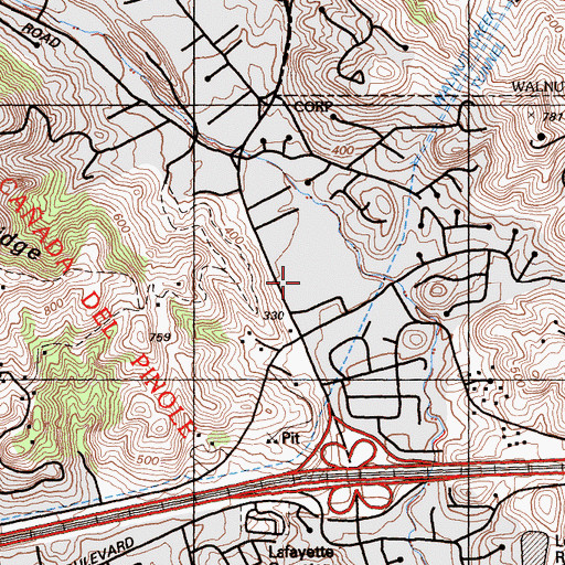 Topographic Map of Acalanes High School, CA
