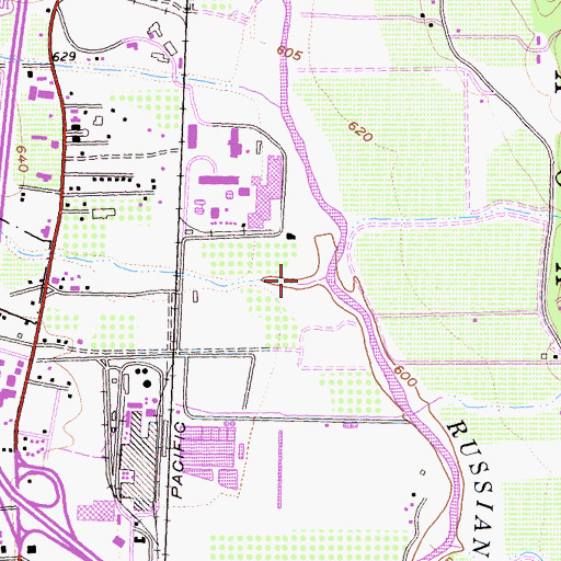 Topographic Map of Ackerman Creek, CA