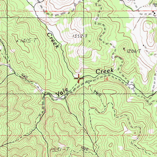 Topographic Map of Adams Creek, CA