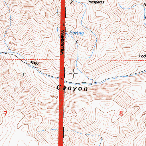 Topographic Map of Addle Canyon, CA