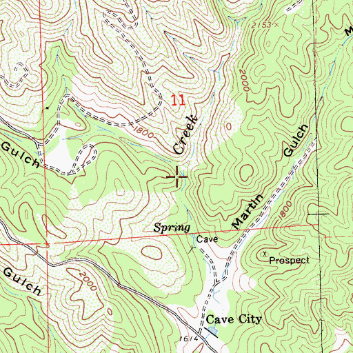 Topographic Map of Adobe Gulch, CA