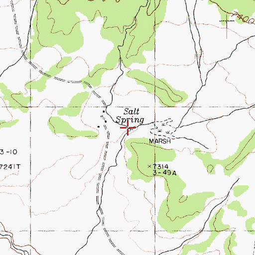 Topographic Map of Salt Spring, AZ