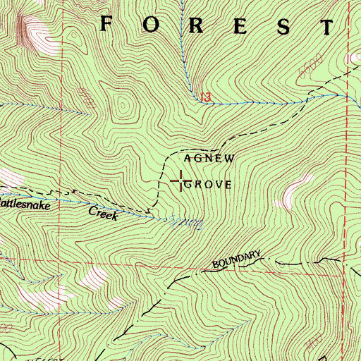 Topographic Map of Agnew Grove, CA