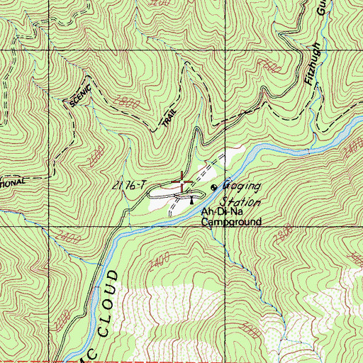 Topographic Map of Ah-Di-Na, CA