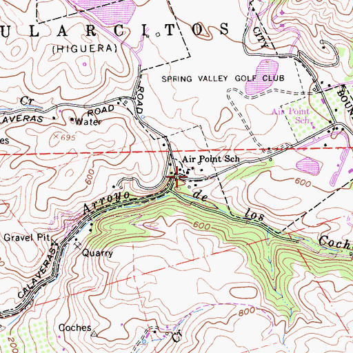 Topographic Map of Air Point School, CA