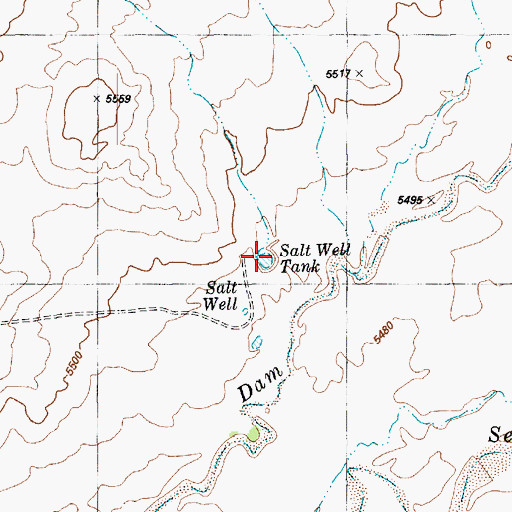 Topographic Map of Salt Well Tank, AZ