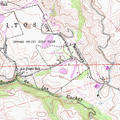 Topographic Map of Air Point School, CA