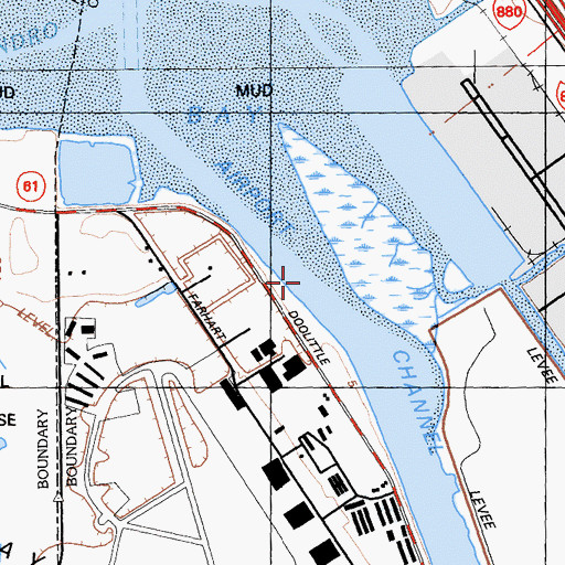 Topographic Map of Airport Channel, CA