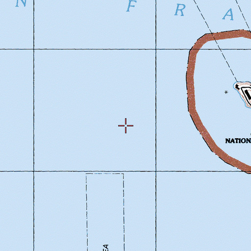 Topographic Map of Alcatraz Shoal, CA