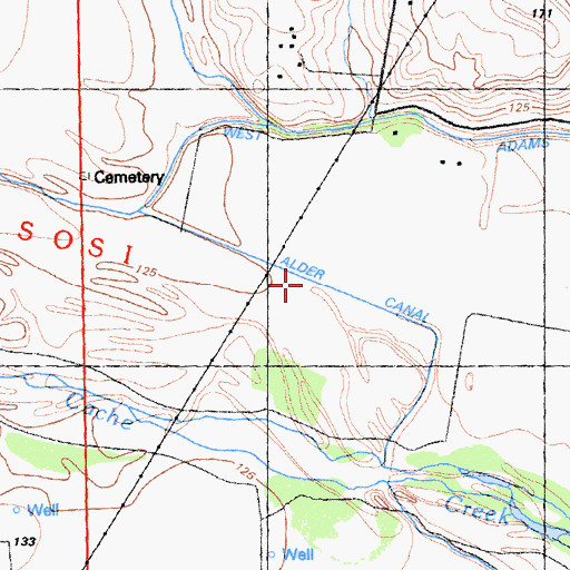 Topographic Map of Alder Canal, CA